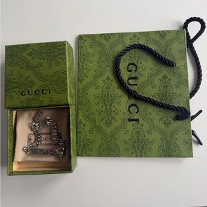 Gucci ghost Hamlet Skull ID chain bracelet